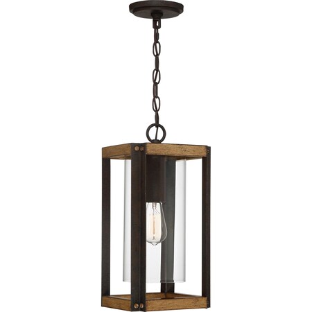 Quoizel Marion Square 1-Light Rustic Black Mini Pendant MSQ1509RK